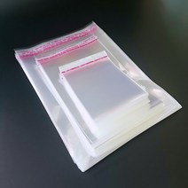 EMC 투명 OPP 헤다 접착 비닐 봉투 9x10+3cm 200장 DD-11561, 상세페이지 참조