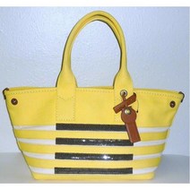 여자명품마크제이콥스가방80009330 Marc By Jacobs Large Yellow Striped Tote Bag Sequins/Cotton St.Tropez NWT