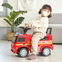 아기운동 소방차 붕붕카 수납형 등받이 특이한붕붕카