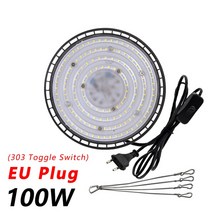 방폭등 LED 내압 산업용 100W 150W 200W UFO 하이 베이 라이트 AC220V 알루미늄 케이스 4000K 중성 조명/6500K 쿨 화이트 IP65 방수 조명 램프, [02] Neutral light 4000K, [04] 100W ( EU Plug )