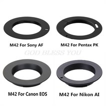 m42 금속 렌즈 어댑터 나사 마운트 렌즈 링 to for canon eos for nikon ai for sony af for pentax pk 카메라 렌즈 액세서리, 니콘 ai용 m42