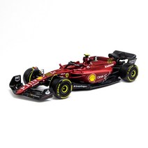 BURAGO_ Bburago 143 2023 F1 스쿠데리아 페라리 F1-75 16 Leclerc 55 Sainz 합금 럭셔리 차량 다이캐스트 자동차 모델 장난감 컬렉션 선물, [02] 2023 F1-75 NO.55