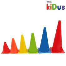 키더스 칼라콘 꼬깔콘 허들콘 라바콘 유아체육 축구연습 트레이닝, 23cm, 옐로우