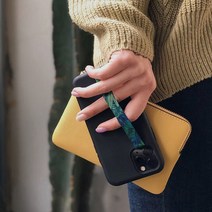 도도앤뉴 휴대폰 핑거 스트랩, 1개, 블루야자수