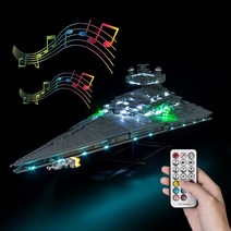 KY 레고 스타워즈 임페리얼 스타 디스트로이어 75252 LED 조명 램프 세트 DIY 디스플레이, 기본형+리모컨