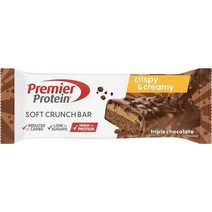 독일직구 프리미어 단백질 소프트 크런치 바 트리플 초콜릿 12x45g - 단백질 + 저당 + 탄소 하이드레이트 + 팜 오일 프리, 수량, 상세참조