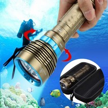 랜턴 크기조절 가능 수중200M 14000루멘 XM L2 7LED 잠수랜턴 [본품], 본상품