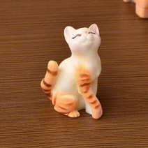 실내 카페 인테리어 미니어쳐 장식 디자인 소품 빈티지 엔틱 공예 1pc 귀여운 새끼 고양이 테이블 의자 책 풍경 방 데스크탑 원예 장식품 공예품 디스플레이 홈 diy 액세서리, 3.4x2.5cm