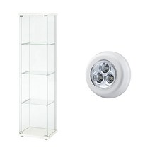무료조립 이케아 DETOLF 데톨프 유리장식장 람스타 LED조명 사은품 - 화이트 (서울및 수도권일부 강원도 충청도 일부 지역만 배송가능), 화이트(LED조명 사은품지급/배송비착불 지방배송불가)