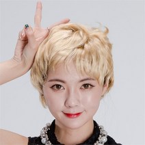 아이돌가발(금발)파티 가발 노래방 공연소품, 기본