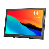 14 인치 1366x768 휴대용 모니터 lcd 디스플레이 hdmi 호환 pc 게임 모니터 ps4 노트북 라즈베리 파이 카메라 창, 14인치 1366x768