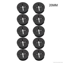 10 Pcs 유연한 데스크 고무 그로멧 와이어 케이블 구멍 커버 테이블 TV 콘솔 가구 관리 Dropshipping, 01 20mm-BK