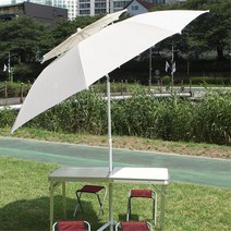 각도조절 초대형 꺽임형 빅 파라솔 240cm 정원 그늘막 캠핑 행사, (꺽임형)블루