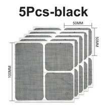 미닫이롤 현관 방법 자바라 현관주름 방충망 안전망 창 화면 수리 테이프 자체 접착 그물, 5pcs- 블랙