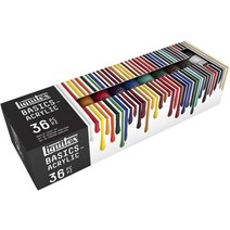 Liquitex 2023470 Basic Acrylic Paint Set with 0.74 oz Tubes Assorted Color - Set of 36, 한개옵션0