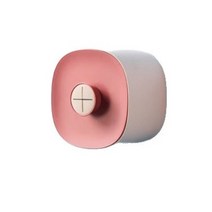 디엠스쿱 무타공 방수휴지걸이, 핑크