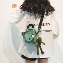캐주얼 미니 보조 귀염 원형가방-키링미포함