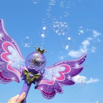 비눗방울 요술봉 자동 버블건 리필액 증정, 공주 요술봉 퍼플