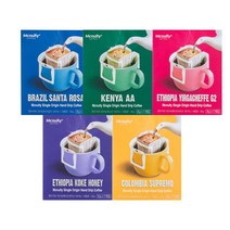 맥널티 커피 핸드드립 35개 5종x7입 원두커피 드립백 케냐 콜롬비아 브자질 에디오피아 예가체프