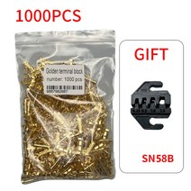 1000pcs 골드 453 U 자형 0.3-1.5mm2 터미널 탭 콜드 인서트 커넥터 작은 치아 근막 선물, 02 SN48B