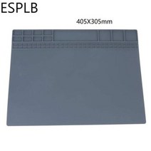단열 수리 패드 내열성 실리콘 작업 패드 데스크 BGA 핫 에어 건 스테이션 ESD 납땜 절연체 유지 보수 패드, 405mm Grey