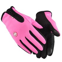 겨울 따뜻한 스키 장갑 남자 여자 전체 손가락 터치 스크린 온수 방수 오토바이 사이클링 하이킹 낚시 자전거 S-XXL, S, 분홍색