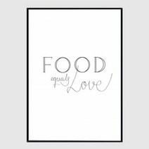 마이월플레이즈 슬림액자 Food is Love A3사이즈, 선택완료