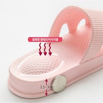 층간소음방지 실내화 거실화 발바닥통증 족적근막염 푹신한 쿠션슬리퍼 사무실 홈 슬리퍼, 네이비(남색) 44호