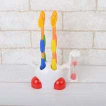 [바보사랑] 미니 모래시계 칫솔꽂이 1개(색상랜덤), 상세 설명 참조