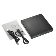 외장cd롬 디비디플레이어 리더기 외부 광학 드라이브 USB 20 DVD 콤보 ROM 플레이어 CDRW 버너 라이터 플러, 01 Black