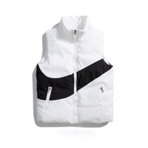 남자패딩조끼 축구 단체 패딩조끼 겨울 재미 있은 인쇄 따뜻한 코튼 남성 민소매 재킷 캐주얼 옴므 천