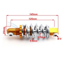 전기자전거고성능 리어 쇼크 업소버 전기 자전거 스쿠터 스프링 액세서리, 01 파란, 한개옵션1