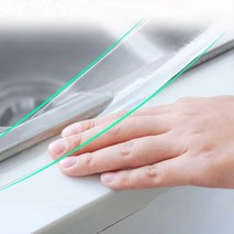 초강력 실리콘 단면 투명 방수테이프 주방 실내 실외 (5M), 투명(0.5T두께), 100mm5000mm, 1개