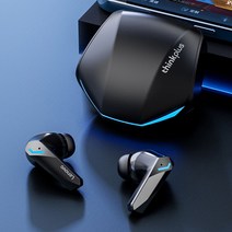 Lenovo GM2 프로 무선 저지연 이어폰 게이밍 헤드셋 HD 듀얼 통화 모드 블루투스 5.3 헤드폰 마이크 내장, Black
