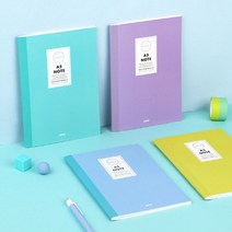 중철노트 공책 신학기 학생 메모 필기 선물 암기 리플린 베이직 스프링 디자인 유선, 에스와이 퍼플