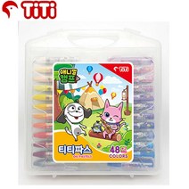 티티 48색 크레파스 애니멀캠프