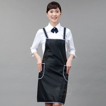 AH1946 검정레자앞치마-단면방수/우레탄/양면방수/시장앞치마/시장/정육점/우레탄방수/봉사활동/단체/식당/캠페인/수산시장/농산물시장/상인앞치마
