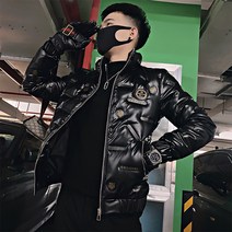 A/8제8사회총각하이넥와펜자수패딩코트남블랙헤드