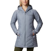 컬럼비아 해븐리 롱 후드 패딩 그레이 써모 옴니히트 양털 방수 재킷 W Heavenly Long Hooded Jacket