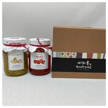 설 선물. 구정선물세트(딸기청 +레몬생강청 ), 세트상품/2병, 450딸기청+레몬생강청