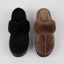 셀럽슈즈 여성 5.5cm 겨울 퍼트리밍 키높이 안감 털 실내화 사무실 슬리퍼