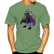가정용파쇄기 파세기 쇄절기 Foot Clan Le 티셔츠 남성 슈레더 거북이 워드클라우드 여름, 16 Men pea green_03 S