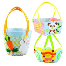 연아트 펠트 어린이 시장 바구니 만들기 DIY 재료 키트 유아 가방 부직포, 1개, 04_바구니_과일