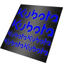 캐스퍼꾸미기 Kubota 다이 컷 스티커 엠블렘 디거 굴삭기 6 개 세트, 07 파란