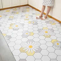 ComfyZone PVC 대형 주방 욕실 발매트 논슬립 미끄럼방지 부엌 방수 싱크대매트 푹신한 발판 키친포트 다용도 커팅 가능, F