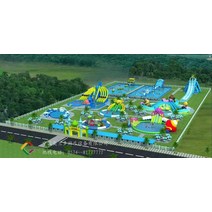 워터슬라이드 대 파크 장비 제조업체 풍선 배리어 모바일 브래킷 수영장 수영장, 무료 주택 계획