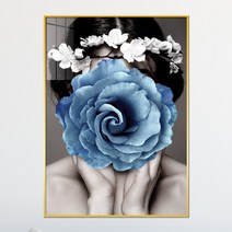 아트블루 북유럽 모던 감성 꽃의 여인 인물 추상화 인테리어 그림 액자, 3번 파란꽃의 여인