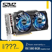 리퍼브 100% 오리지널 Radeon 비디오 카드 RX 580 8GB GDDR5 256Bit 그래픽 마이닝 DVI/HDMI PCI-Express, 한개옵션0