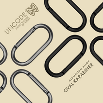 UNCODE 타원 카라비너 캠핑 타프 알루미늄 타원형 비너 5cm, 크롬세트할인10ea