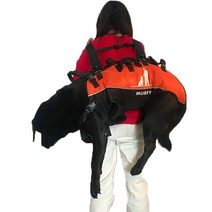 아픈 강아지 산책 가방 중형견 개 배낭 애견 안전 백, 밀리터리 옐로우 35-80키로 적합
